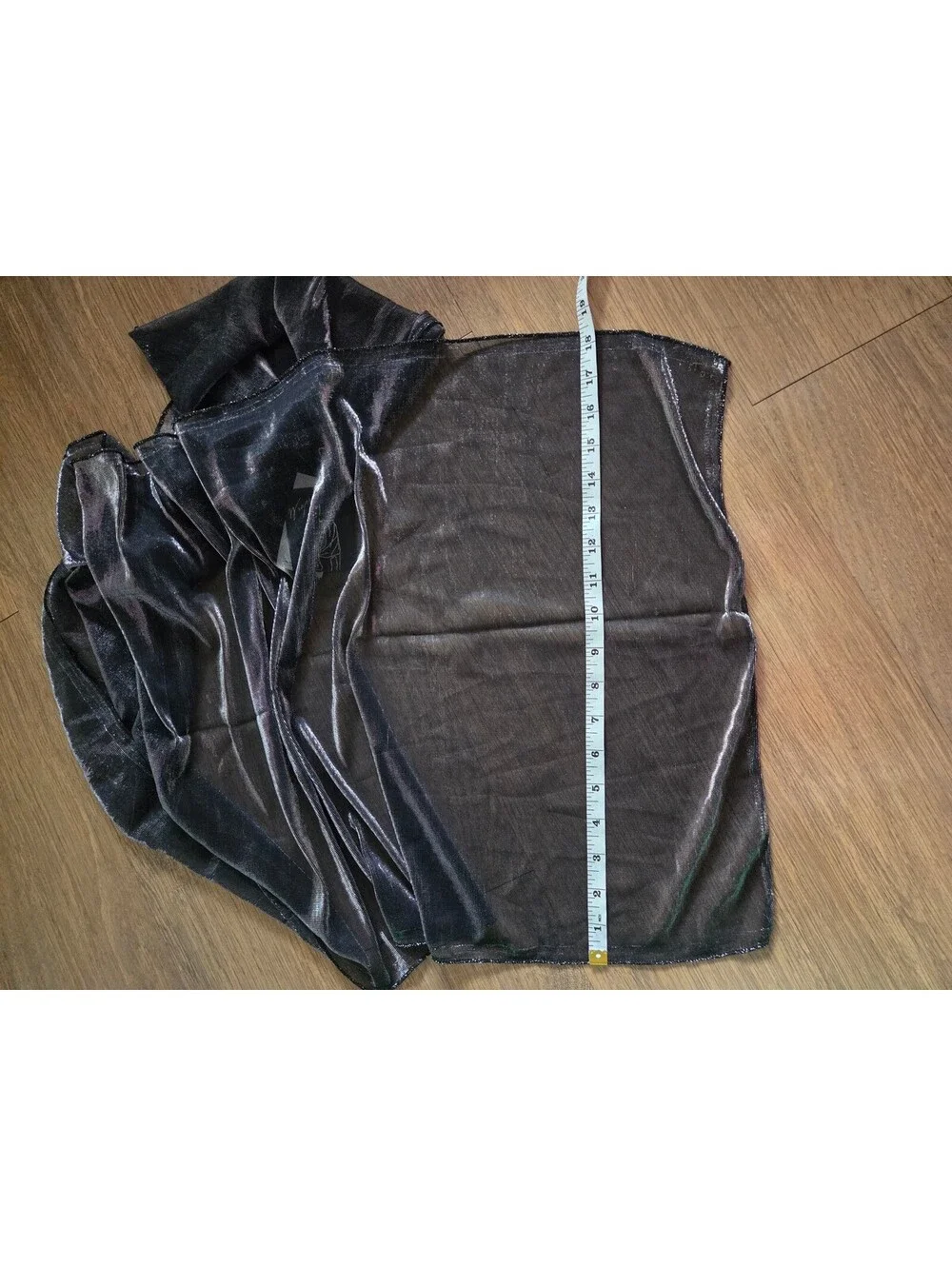 Cejon sheer black metallic evening scarf
